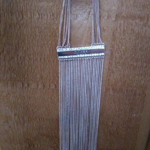 Guess rose gold tone fringe type necklace